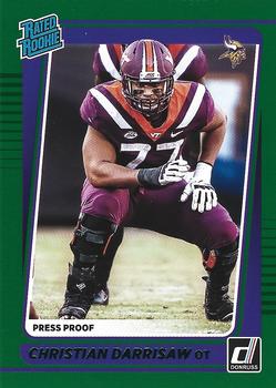2021 Donruss - Press Proof Green #340 Christian Darrisaw Front