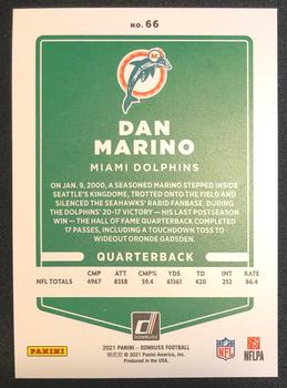 2021 Donruss - Press Proof Premium #66 Dan Marino Back