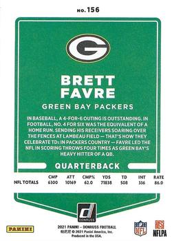 2021 Donruss - Press Proof Premium #156 Brett Favre Back