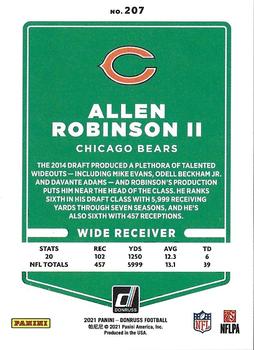 2021 Donruss - Press Proof Premium #207 Allen Robinson II Back