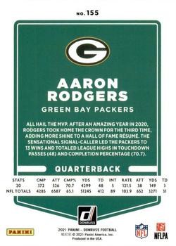 2021 Donruss - Press Proof Red #155 Aaron Rodgers Back