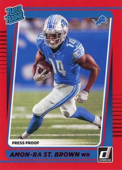 2021 Donruss - Press Proof Red #284 Amon-Ra St. Brown Front