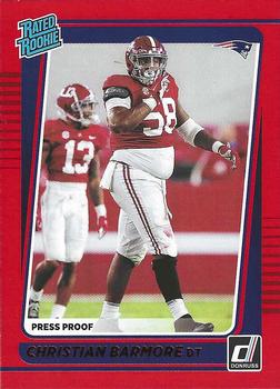2021 Donruss - Press Proof Red #349 Christian Barmore Front