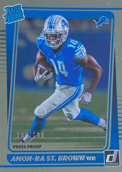 2021 Donruss - Press Proof Silver #284 Amon-Ra St. Brown Front