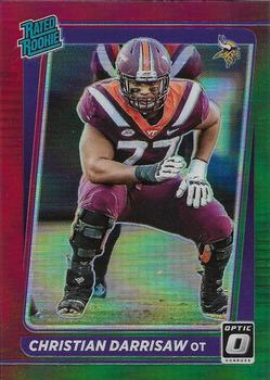 2021 Donruss - Optic Rated Rookie Preview Red and Green #P-340 Christian Darrisaw Front