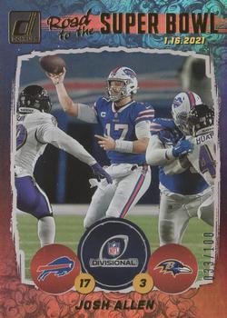 2021 Donruss - Road to the Super Bowl Divisional Round Holo #DR2 Josh Allen Front