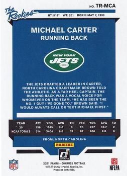 2021 Donruss - The Rookies #TR-MCA Michael Carter Back