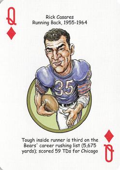 2006 Hero Decks Chicago Bears Football Heroes Playing Cards #Q♦ Rick Casares Front