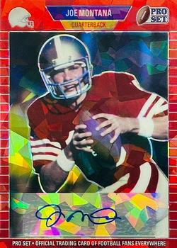 2021 Pro Set Metal - 1989 Autograph Crystals Red #PA-JM1 Joe Montana Front