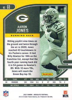 2021 Panini Absolute - Red #60 Aaron Jones Back