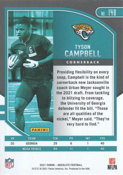 2021 Panini Absolute - Retail #148 Tyson Campbell Back
