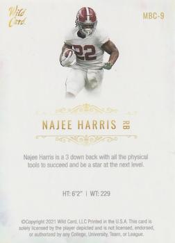 2021 Wild Card Matte White #MBC-9 Najee Harris Back