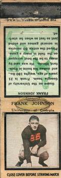 1934 Diamond Matchbook Covers #NNO Frank Johnson Front