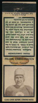 1935 Diamond Matchbook Covers #NNO Frank Christensen Front