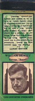 1936 Diamond Matchbook Covers #NNO Bill Hewitt Front