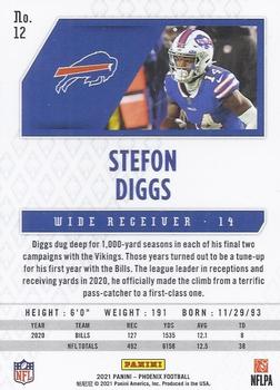 2021 Panini Phoenix #12 Stefon Diggs Back