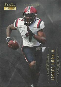 2021 Wild Card Matte White - Black #MBC-15 Jaycee Horn Front