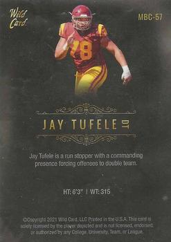 2021 Wild Card Matte White - Black #MBC-57 Jay Tufele Back