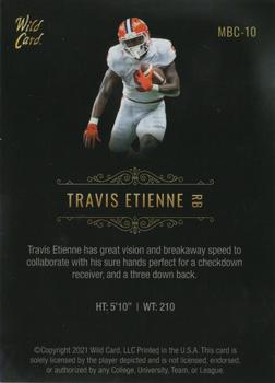 2021 Wild Card Matte #MBC-10 Travis Etienne Back