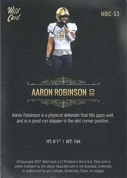 2021 Wild Card Matte #MBC-53 Aaron Robinson Back