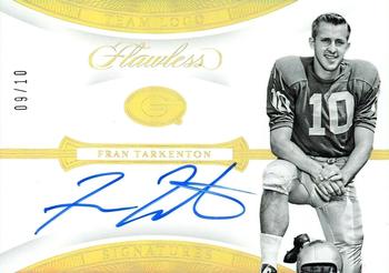 2021 Panini Flawless Collegiate - 2020 Flawless Team Logo Signatures Gold #11 Fran Tarkenton Front