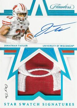 2021 Panini Flawless Collegiate - Star Swatch Signatures Platinum #SSS-JN Jonathan Taylor Front