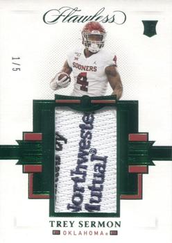 2021 Panini Flawless Collegiate - Rookie Patches Emerald #RP-28 Trey Sermon Front