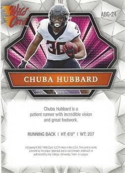 2021 Wild Card Alumination #ABC-24 Chuba Hubbard Back