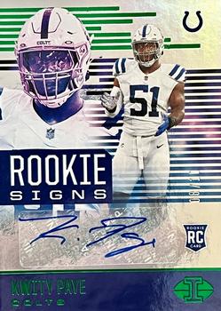 2021 Panini Illusions - Rookie Signs Green #RS-KWP Kwity Paye Front