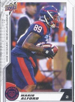 2020 Upper Deck CFL - Blank Back #39 Mario Alford Front