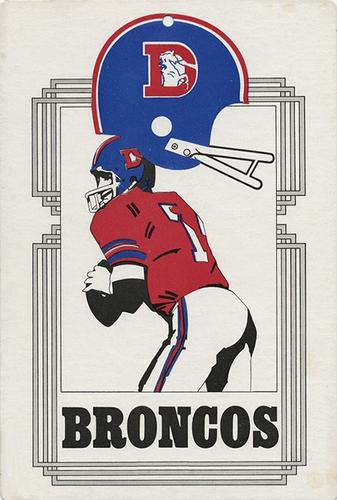 1974 Fleer Big Signs #NNO Denver Broncos Front