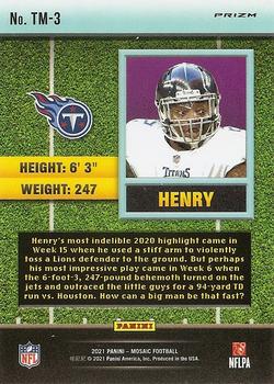 2021 Panini Mosaic - Touchdown Masters Mosaic #TM-3 Derrick Henry Back