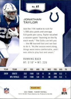 2021 Panini Playoff #61 Jonathan Taylor Back