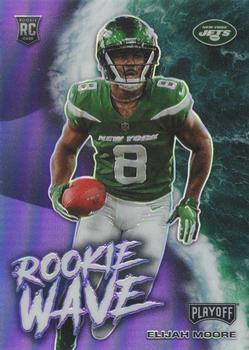 2021 Panini Playoff - Rookie Wave Purple #RW-EMO Elijah Moore Front