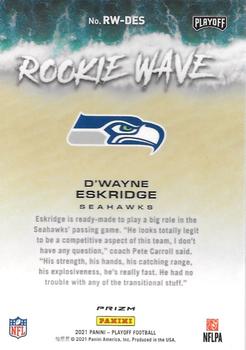 2021 Panini Playoff - Rookie Wave Silver #RW-DES D'Wayne Eskridge Back