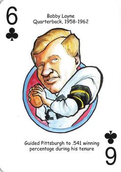 2011 Hero Decks Pittsburgh Steelers Football Heroes Playing Cards #6♣ Bobby Layne Front
