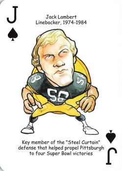 2011 Hero Decks Pittsburgh Steelers Football Heroes Playing Cards #J♠ Jack Lambert Front