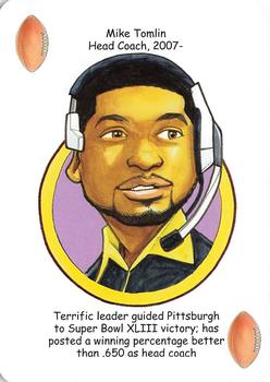 2011 Hero Decks Pittsburgh Steelers Football Heroes Playing Cards #NNO Mike Tomlin Front