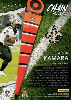 2021 Panini Contenders - Chain Movers #CM-AKA Alvin Kamara Back