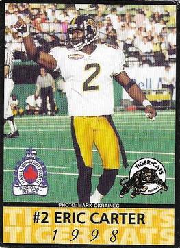 1998 Hamilton Tiger-Cats Police #NNO Eric Carter Front