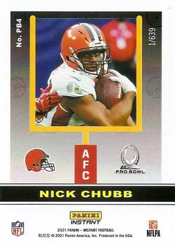 2021 Panini Instant Pro Bowl #PB4 Nick Chubb Back