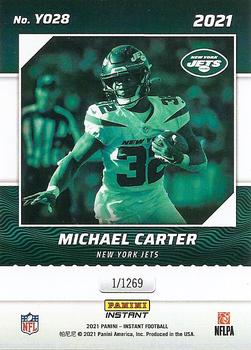 2021 Panini Instant Year One #YO28 Michael Carter Back