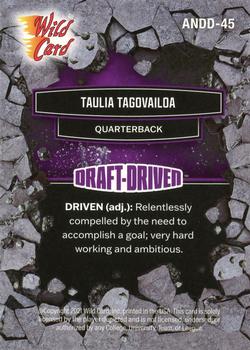 2021 Wild Card Alumination NIL - Draft-Driven Purple #ANDD-45 Taulia Tagovailoa Back