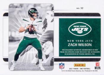 2021 Panini One - Bronze #32 Zach Wilson Back