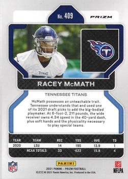 2021 Panini Prizm - Blue #409 Racey McMath Back