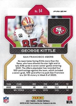 2021 Panini Prizm - Red Ice #54 George Kittle Back