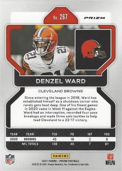 2021 Panini Prizm - Red White and Blue #267 Denzel Ward Back