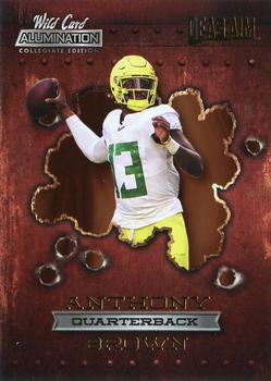 2021 Wild Card Alumination NIL - Dead Aim Gold Foil Lettering / Orange #ANDA-1 Anthony Brown Front