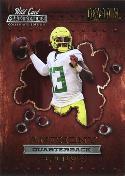 2021 Wild Card Alumination NIL - Dead Aim Gold Foil Lettering / Pink #ANDA-1 Anthony Brown Front