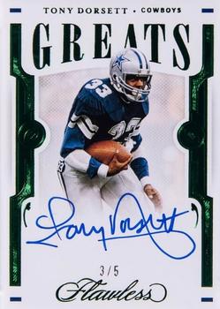 2021 Panini Flawless - Greats Emerald #GR8-TDO Tony Dorsett Front